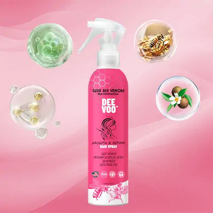 👩✨DeeVoo™ Luxe Bee venom Scalp Treatment HairGrᴏᴡth Hair Spray(Hurry, 80% OFF - Only 30 minutes left 🫧)