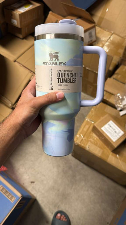 NEW Stanley 40 oz Tumbler COOL SERENE BRUSHSTROKE CLEAN SLATE Valentine's Day Quencher H2.0 FlowState