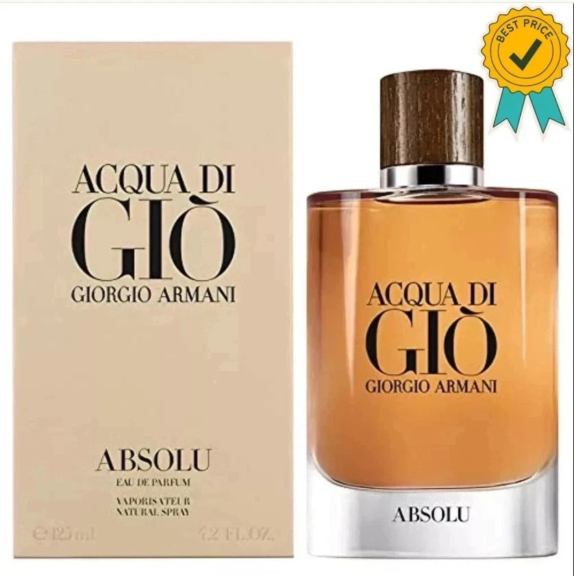 Acqua Di Gio Absolu by Giorgio Armani Men Eau de Parfum EDP 4.2 oz / 125ml New In Box