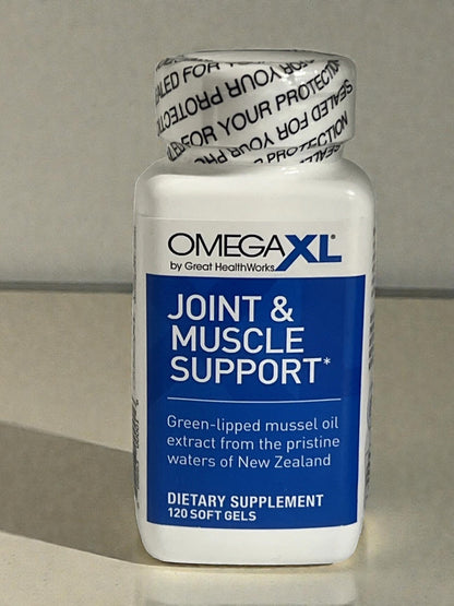 OmegaXL Omega-3 Joint Health Supplement – Natural Joint & Muscle Support – Green-Lipped Mussel Oil Formula – 120 Softgel Capsule