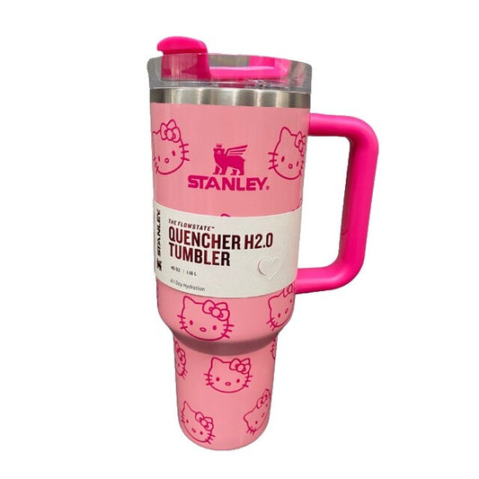 Hello Kitty 40 Oz Quencher H2.0 FlowState Stainless Steel Tumbler Pink NIB