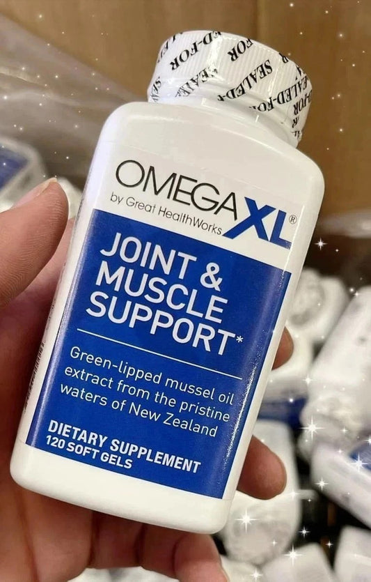 OmegaXL Omega-3 Joint Health Supplement – Natural Joint & Muscle Support – Green-Lipped Mussel Oil Formula – 120 Softgel Capsule