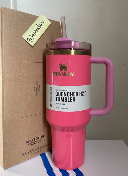 Stanley Pink Parade Limited Edition 40 oz Quencher H2.0 FlowState Tumbler