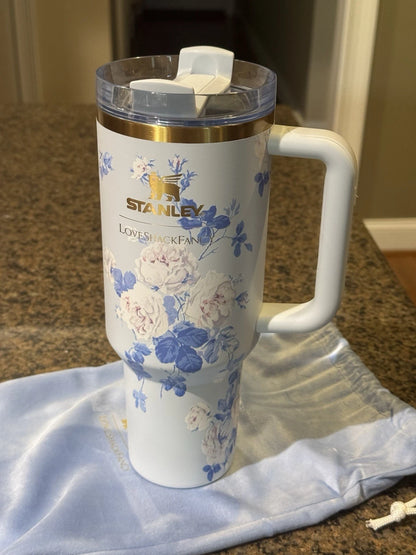 Stanley x LoveShackFancy Everblooming Rosettes Quencher H2.0 FlowState Tumbler 40 oz – NIB