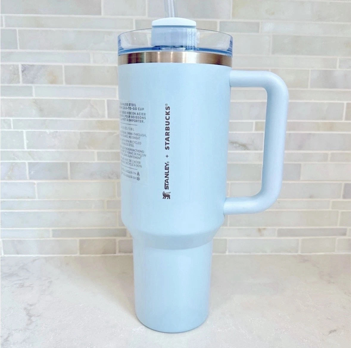 NWT Stanley x Starbucks Spring Blue 2024 Tumbler 40oz Quencher Limited Edition