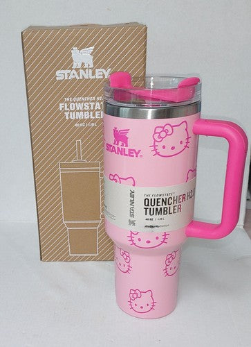 Hello Kitty 40 Oz Quencher H2.0 FlowState Stainless Steel Tumbler Pink NIB