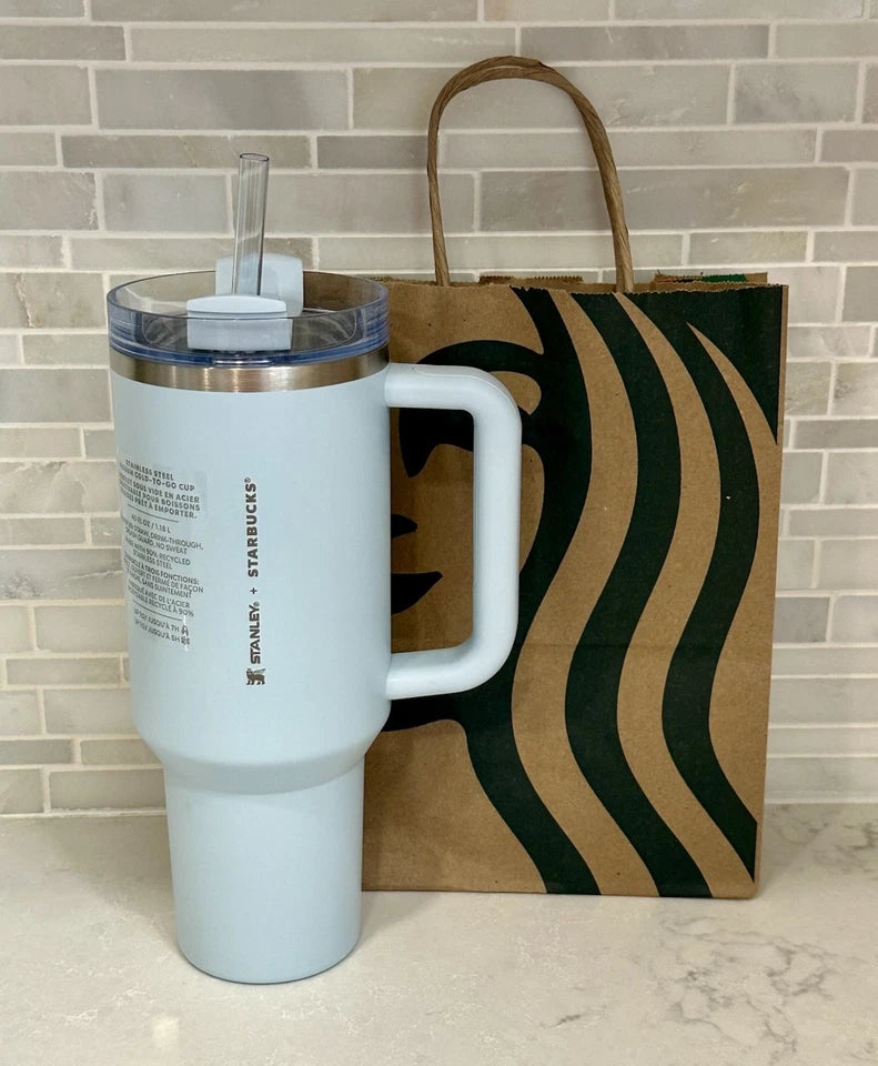 NWT Stanley x Starbucks Spring Blue 2024 Tumbler 40oz Quencher Limited Edition