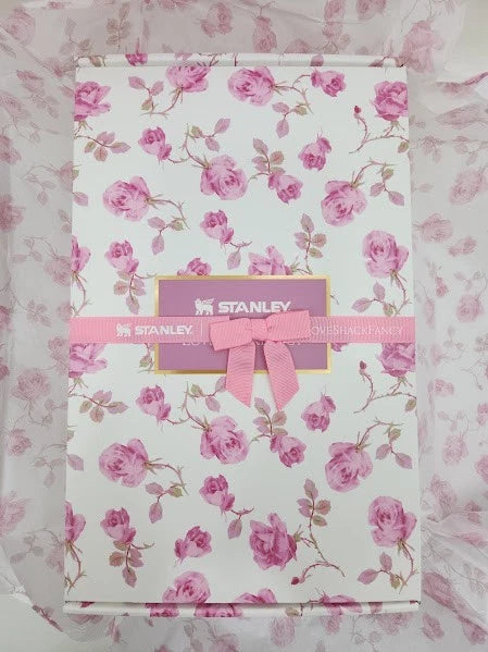 Stanley x LoveShackFancy Quencher H2.0 FlowState Tumbler 40oz – Ribbon Rosa