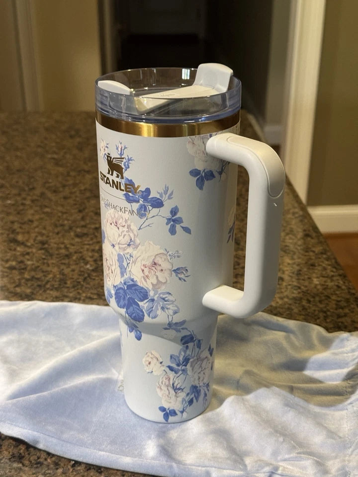 Stanley x LoveShackFancy Everblooming Rosettes Quencher H2.0 FlowState Tumbler 40 oz – NIB